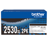 Brother TN2530XL 2PK Black High Yield Toner Cartridges 2 Pack